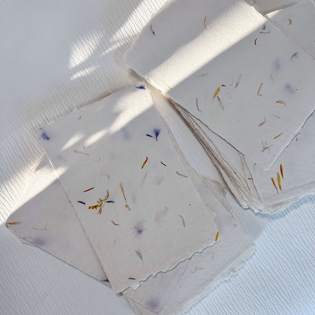 毛线纸名片高端质感手工造纸生切生晒毛边纸复古